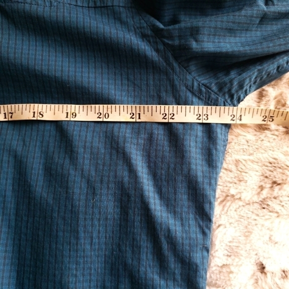 CALVIN KLEIN "Slim Fit" MEN'S BUTTON DOWN SHIRT GREEN TEAL SIZE X-LARGE - Picture 6 of 9